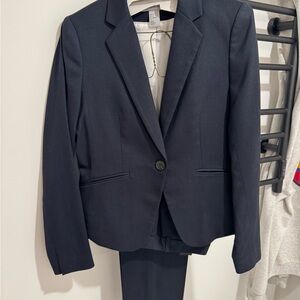 H&M Dark Navy Single-Button Suit Blazer